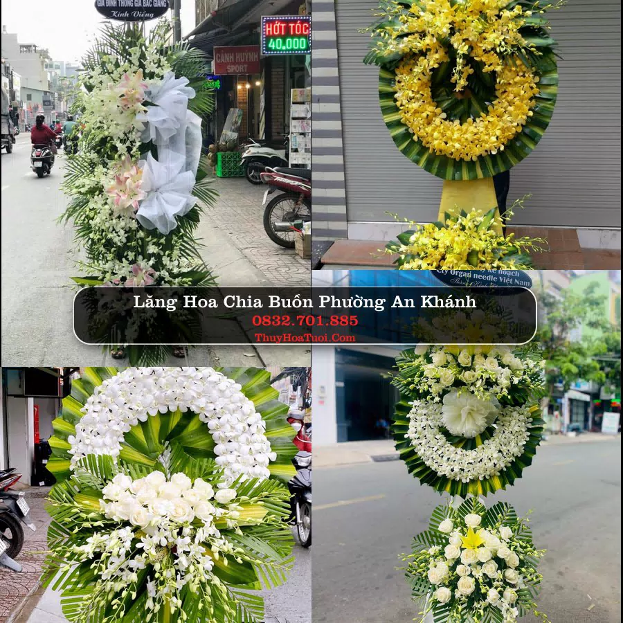 Vòng hoa chia buồn Phường An Khánh - ThuyHoaTuoi.Com