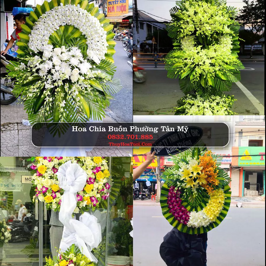 Vòng hoa chia buồn Phường Tân Mỹ - ThuyHoaTuoi.Com