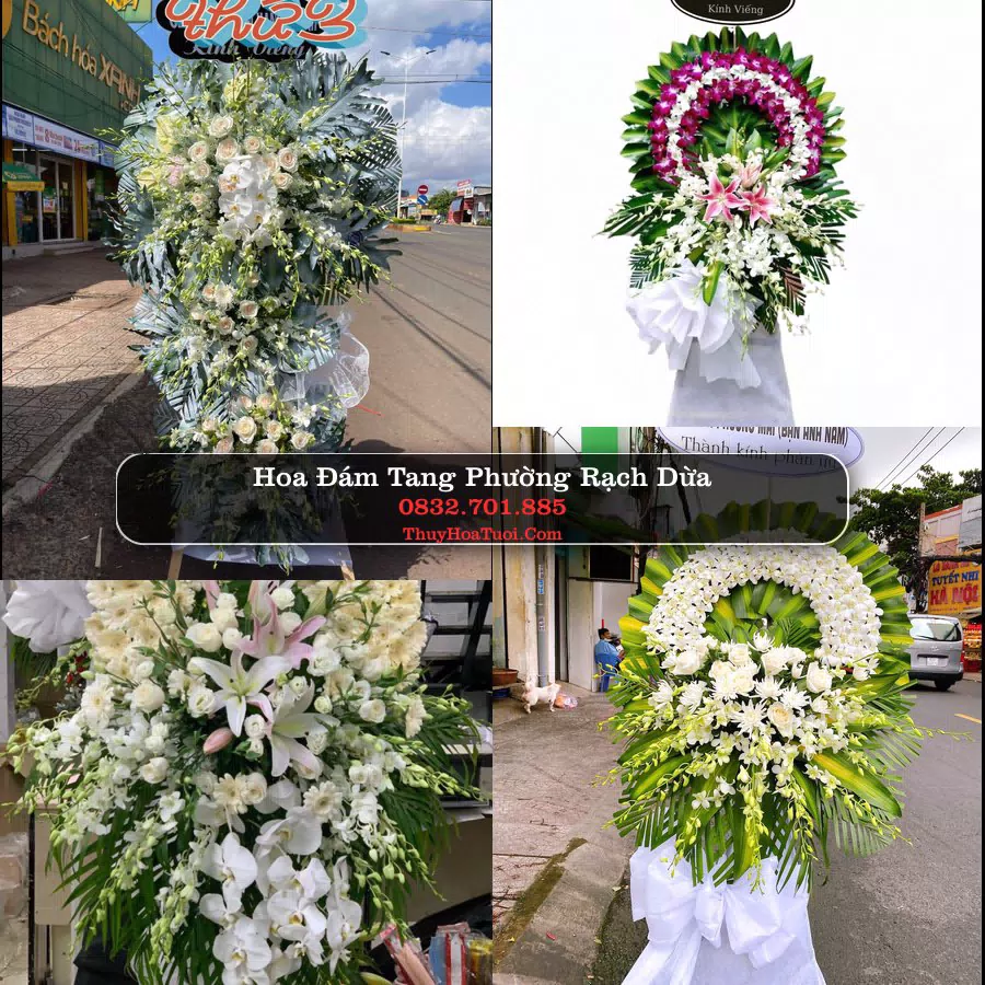 Vòng hoa chia buồn Phường Rạch Dừa - ThuyHoaTuoi.Com