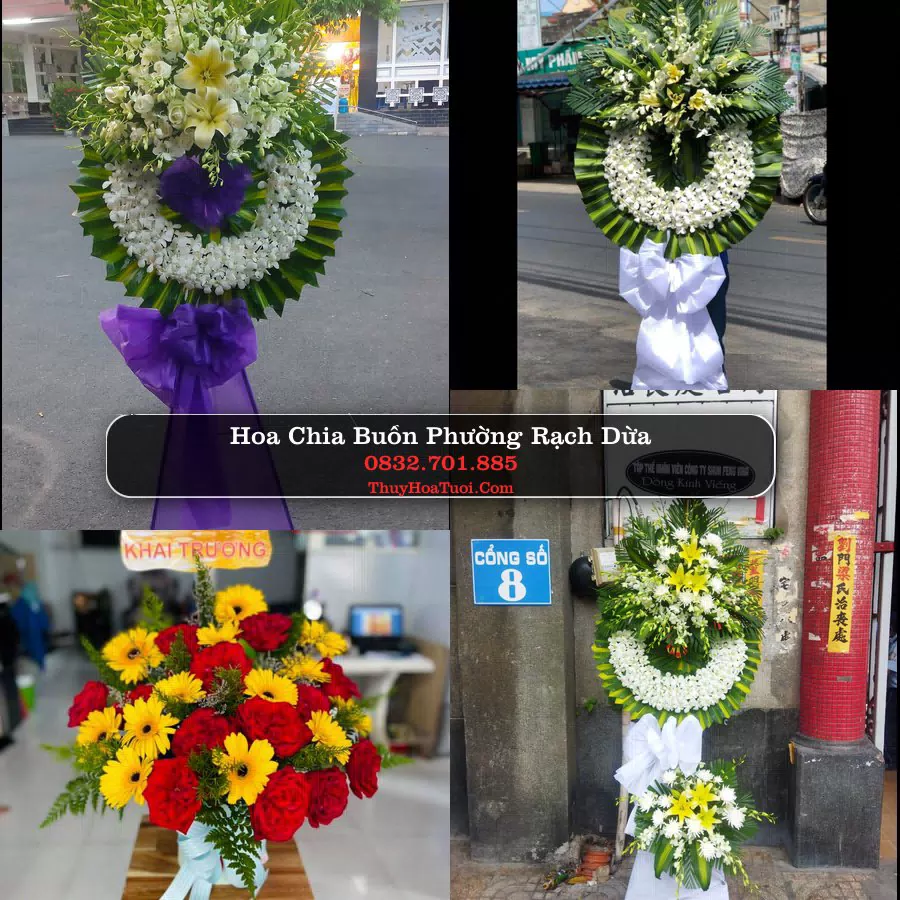 Kệ hoa tang lễ giao tại Phường Rạch Dừa, TP.HCM