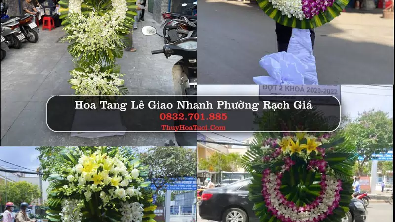Đặt Hoa Đám Tang tại Phường Rạch Giá, An Giang