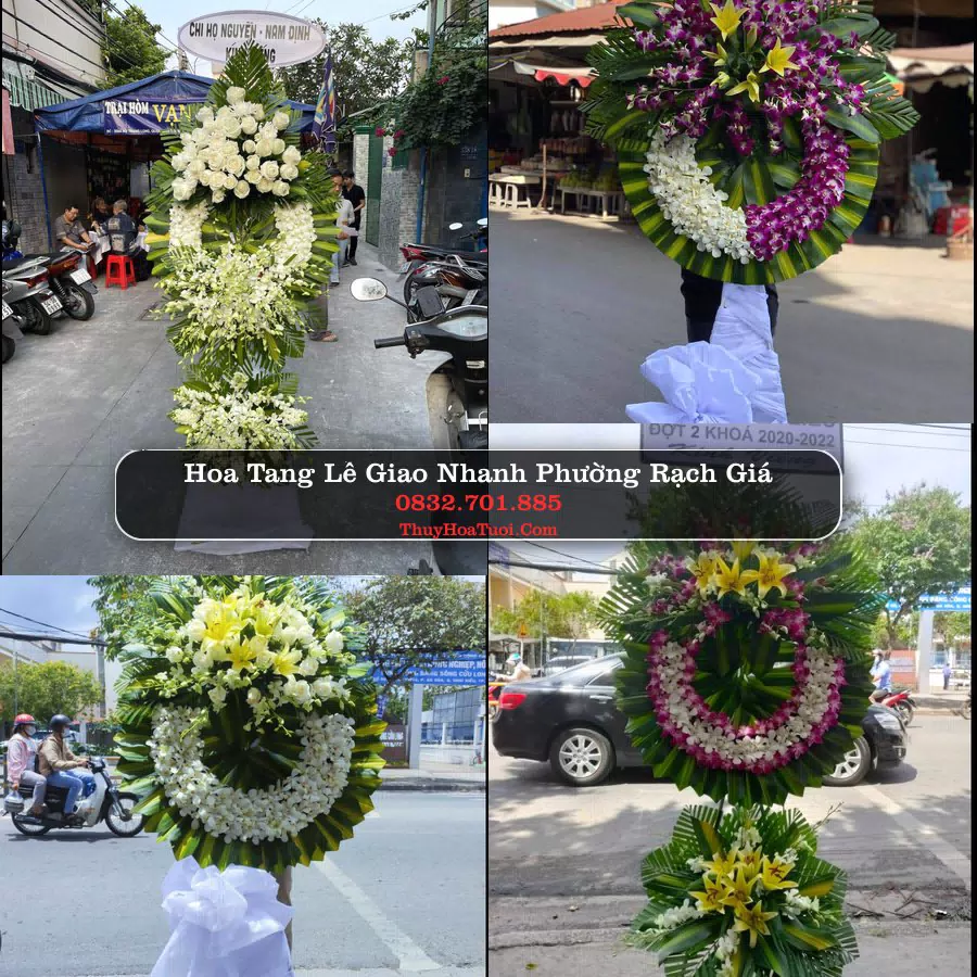 Đặt Hoa Đám Tang tại Phường Rạch Giá, An Giang