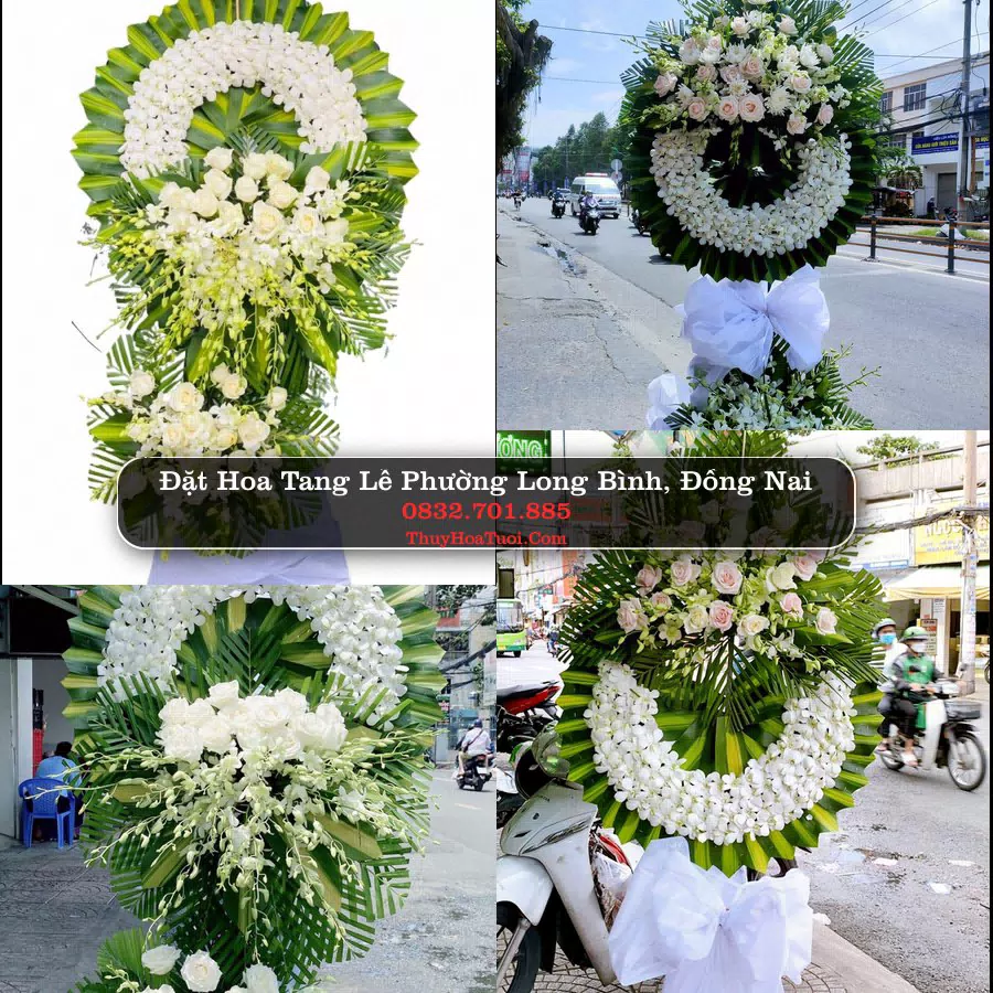 Vòng hoa chia buồn Phường Long Bình - ThuyHoaTuoi.Com