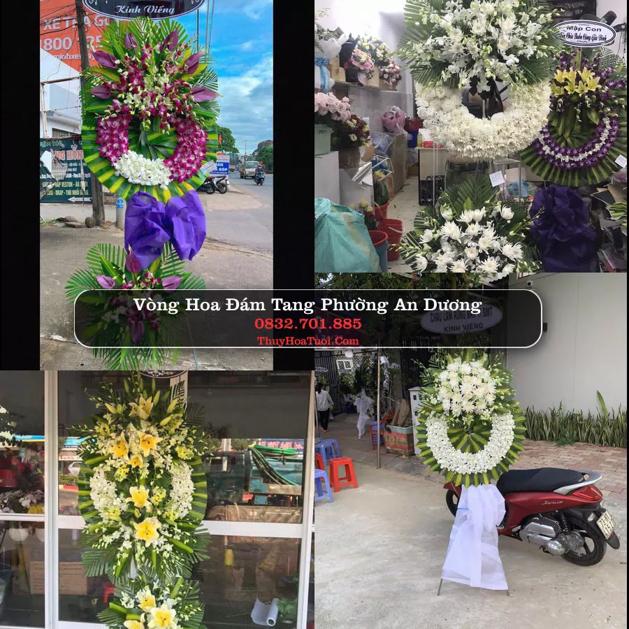 Vòng hoa chia buồn Phường An Dương - ThuyHoaTuoi.Com