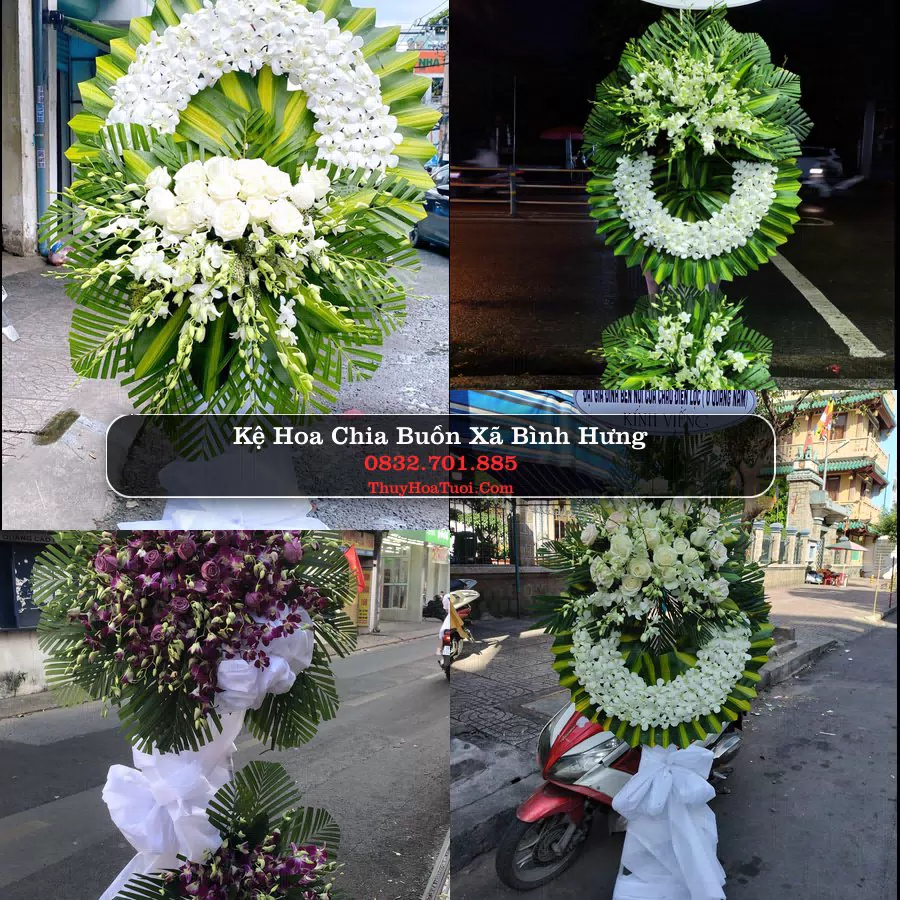 Vòng hoa chia buồn Xã Bình Hưng - ThuyHoaTuoi.Com