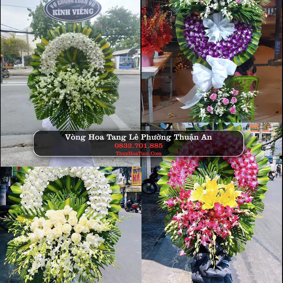 Vòng hoa chia buồn Phường Thuận An - ThuyHoaTuoi.Com