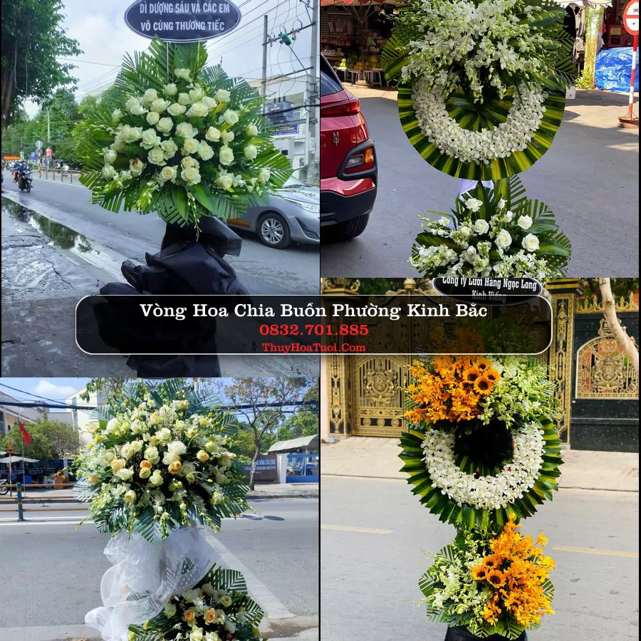 Vòng hoa chia buồn Phường Kinh Bắc - ThuyHoaTuoi.Com