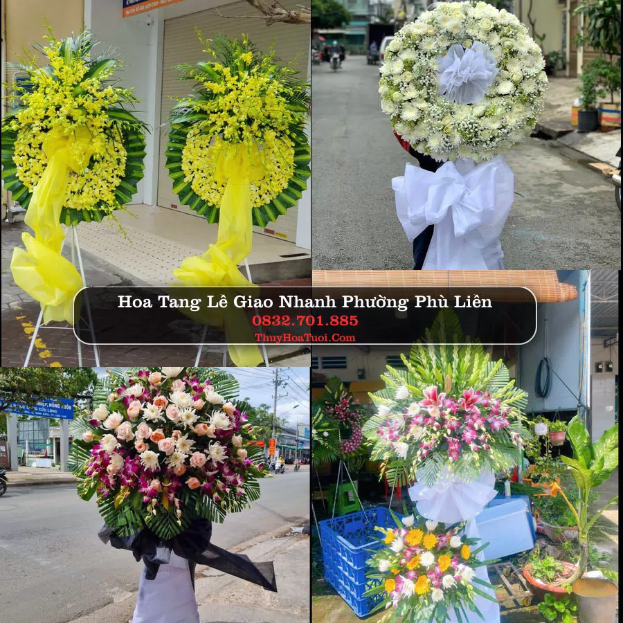 Vòng hoa chia buồn Phường Phù Liễn - ThuyHoaTuoi.Com