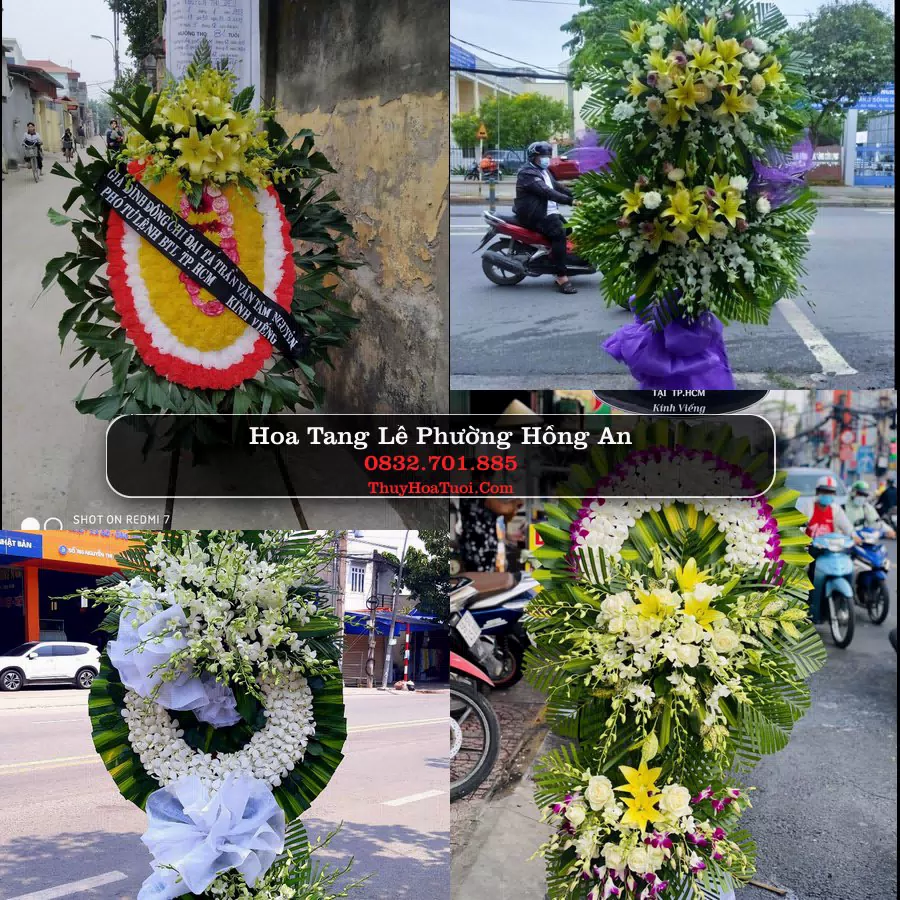Vòng hoa chia buồn Phường Hồng An - ThuyHoaTuoi.Com