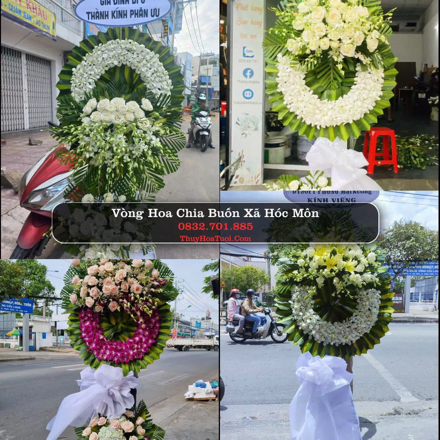 Vòng hoa chia buồn Xã Hóc Môn - ThuyHoaTuoi.Com