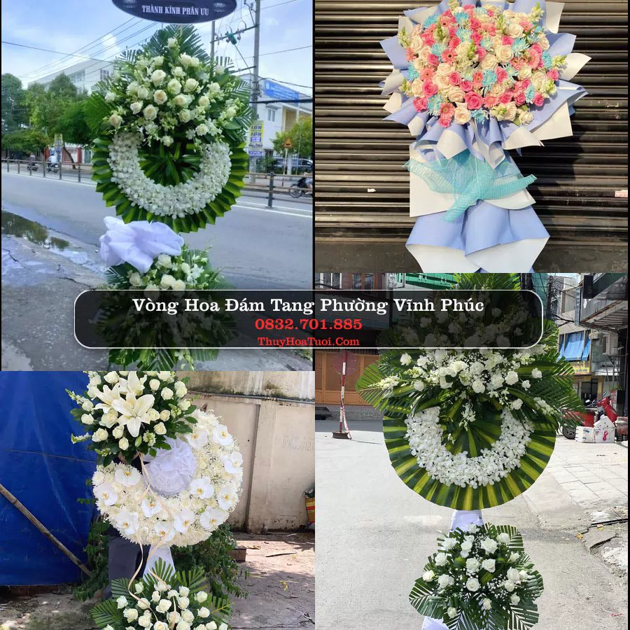Vòng hoa chia buồn Phường Vĩnh Phúc - ThuyHoaTuoi.Com