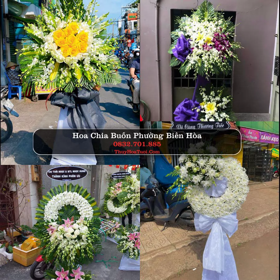 Vòng hoa chia buồn Phường Biên Hòa - ThuyHoaTuoi.Com