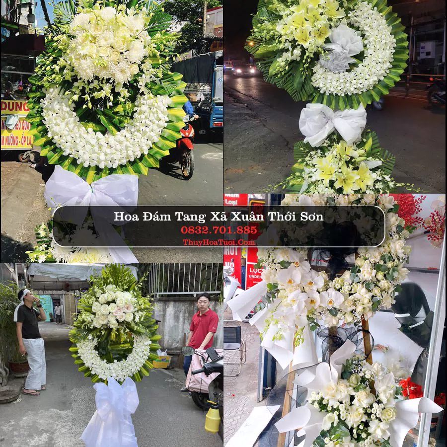Vòng hoa chia buồn Xã Xuân Thới Sơn - ThuyHoaTuoi.Com