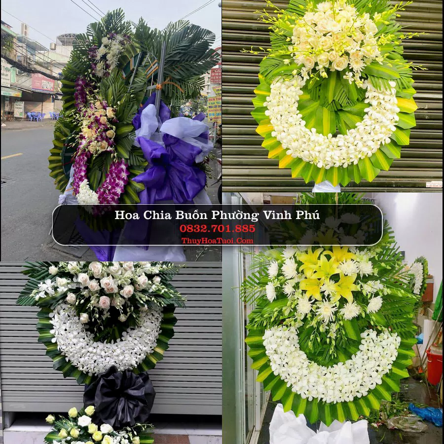 Vòng hoa chia buồn Phường Vinh Phú - ThuyHoaTuoi.Com