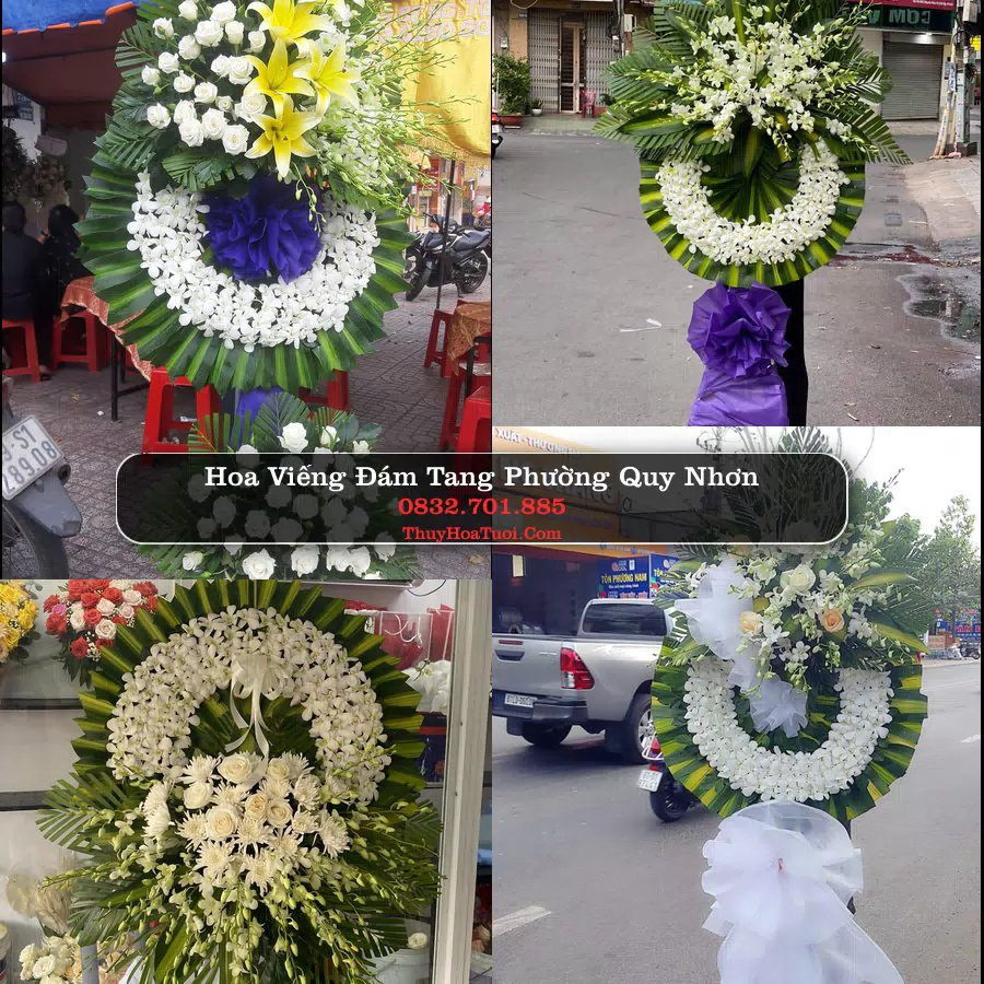 Vòng hoa chia buồn Phường Quy Nhơn - ThuyHoaTuoi.Com