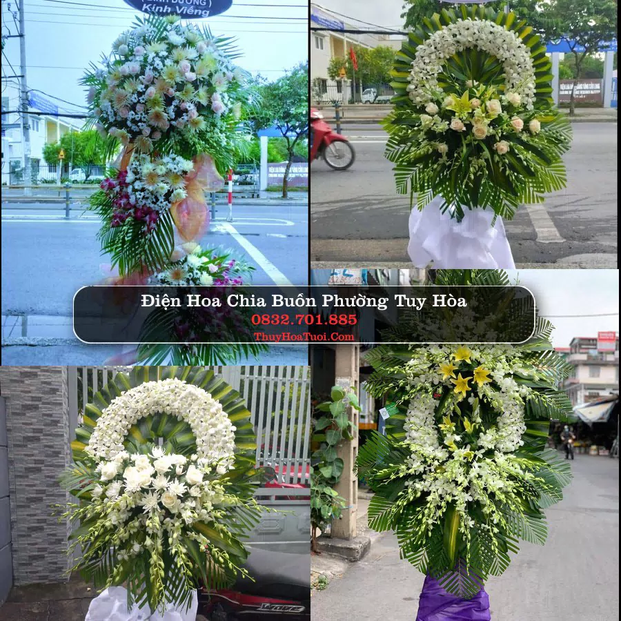 Vòng hoa chia buồn Phường Tuy Hòa - ThuyHoaTuoi.Com
