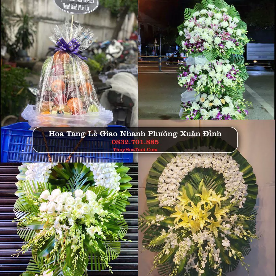 Vòng hoa chia buồn Phường Xuân Đỉnh - ThuyHoaTuoi.Com