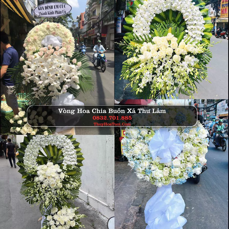 Vòng hoa chia buồn Xã Thư Lâm - ThuyHoaTuoi.Com