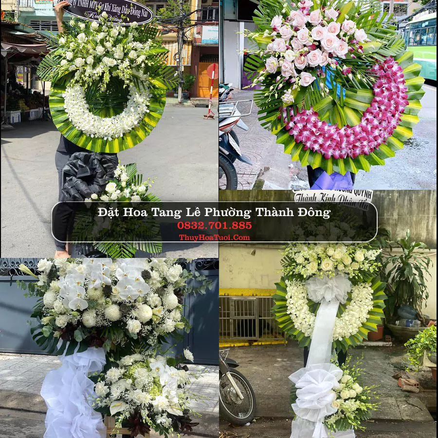 Vòng hoa chia buồn Phường Thành Đông - ThuyHoaTuoi.Com