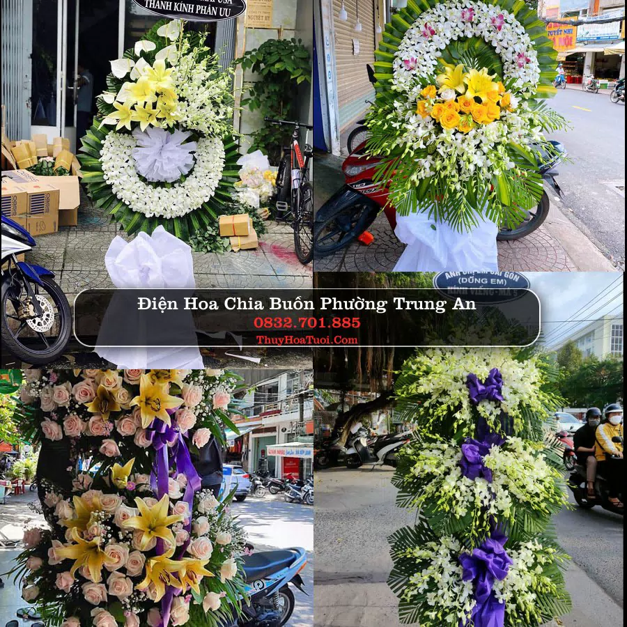 Vòng hoa chia buồn Phường Trung An - ThuyHoaTuoi.Com