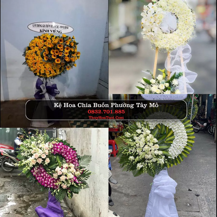 Vòng hoa chia buồn Phường Tây Mỗ - ThuyHoaTuoi.Com
