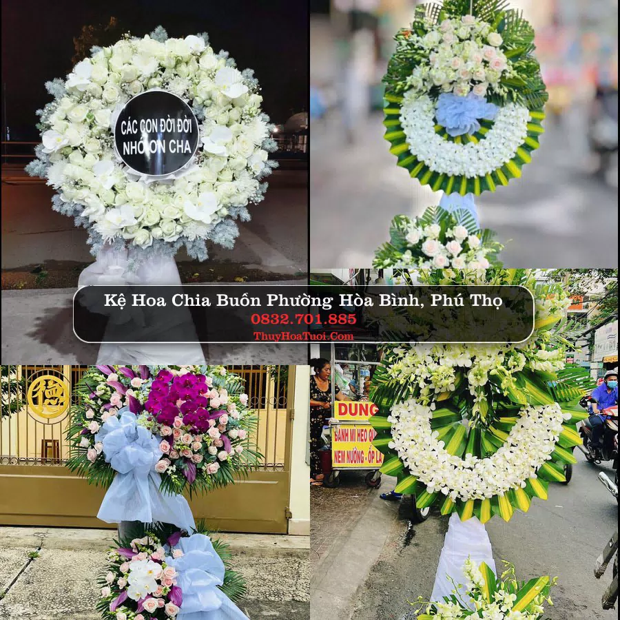Vòng hoa chia buồn Phường Hòa Bình - ThuyHoaTuoi.Com