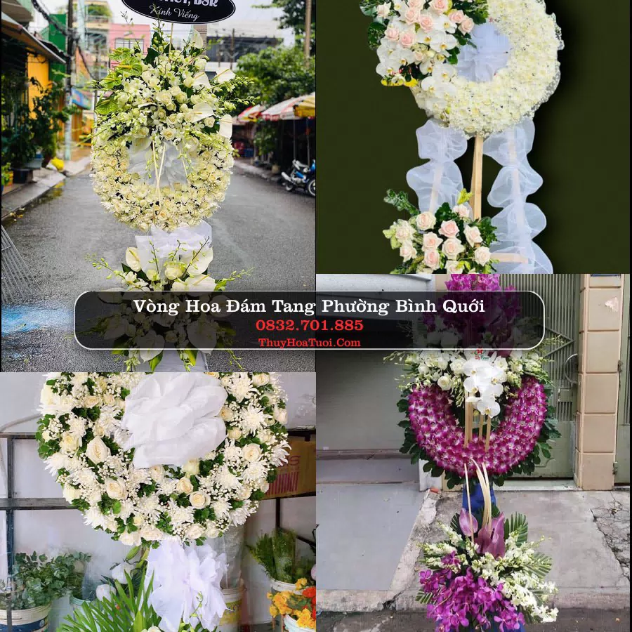 Vòng hoa chia buồn Phường Bình Quới - ThuyHoaTuoi.Com