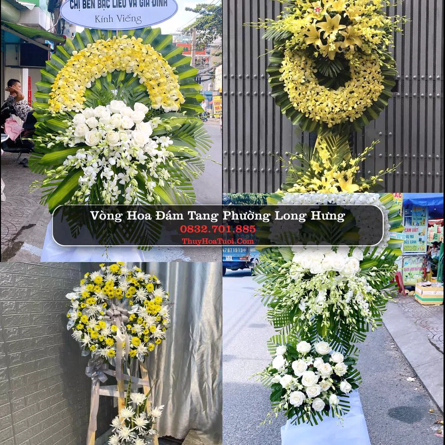 Vòng hoa chia buồn Phường Long Hưng - ThuyHoaTuoi.Com