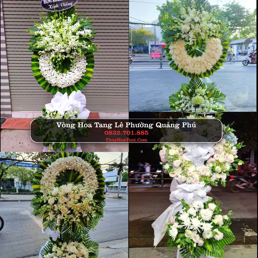 Vòng hoa chia buồn Phường Quảng Phú - ThuyHoaTuoi.Com