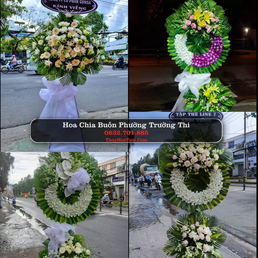 Vòng hoa chia buồn Phường Trường Thi - ThuyHoaTuoi.Com