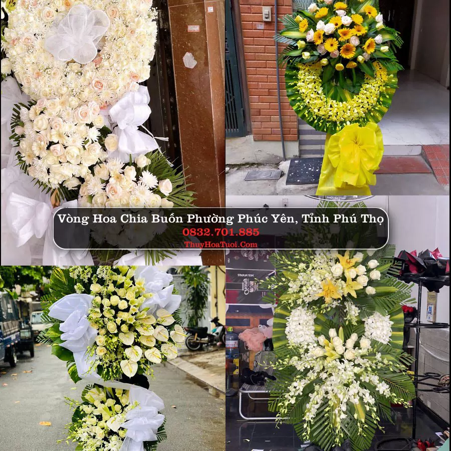 Vòng hoa chia buồn Phường Phúc Yên - ThuyHoaTuoi.Com