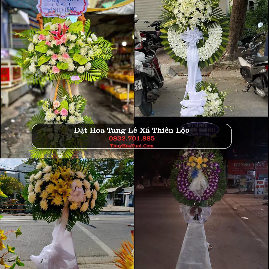 Vòng hoa chia buồn Xã Thiên Lộc - ThuyHoaTuoi.Com