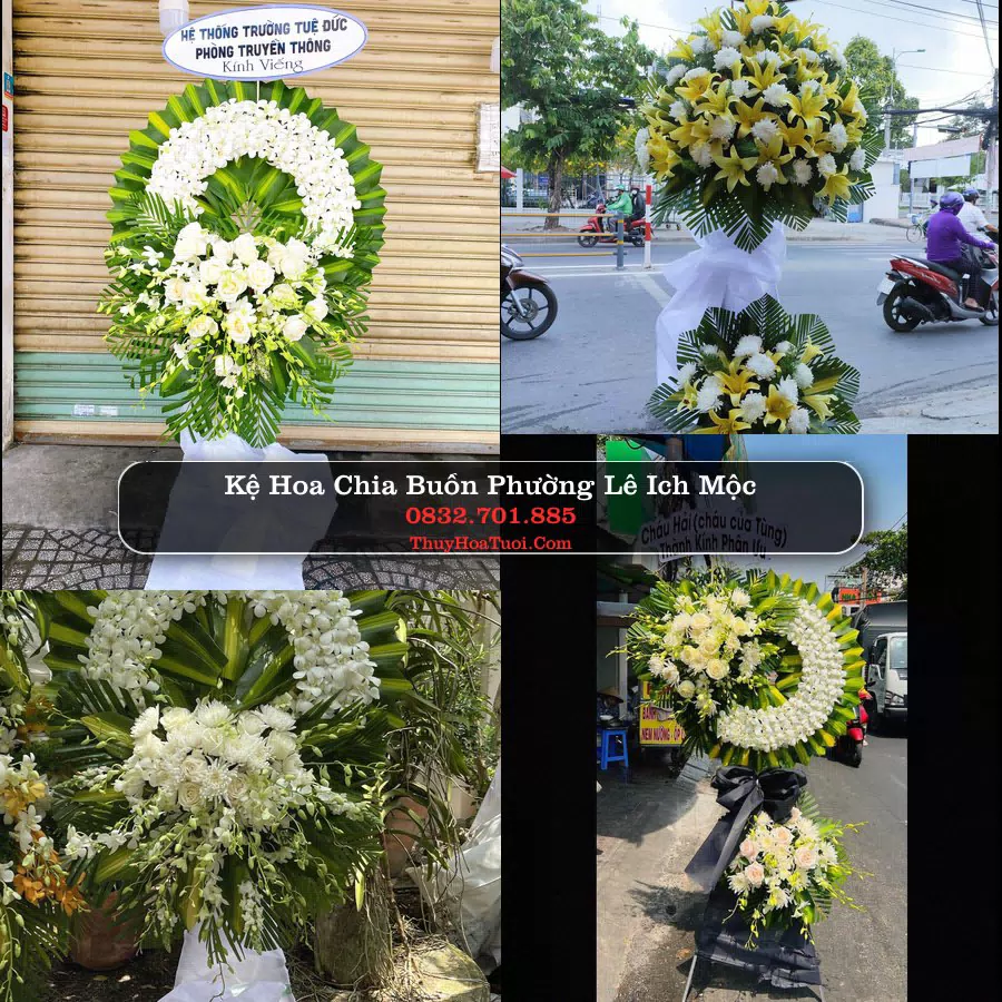Vòng hoa chia buồn Phường Lê Ích Mộc - ThuyHoaTuoi.Com