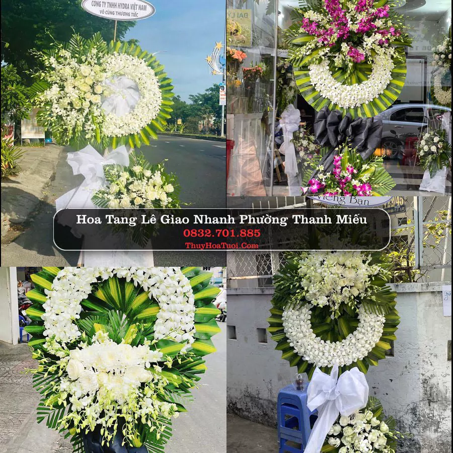 Vòng hoa chia buồn Phường Thanh Miếu - ThuyHoaTuoi.Com