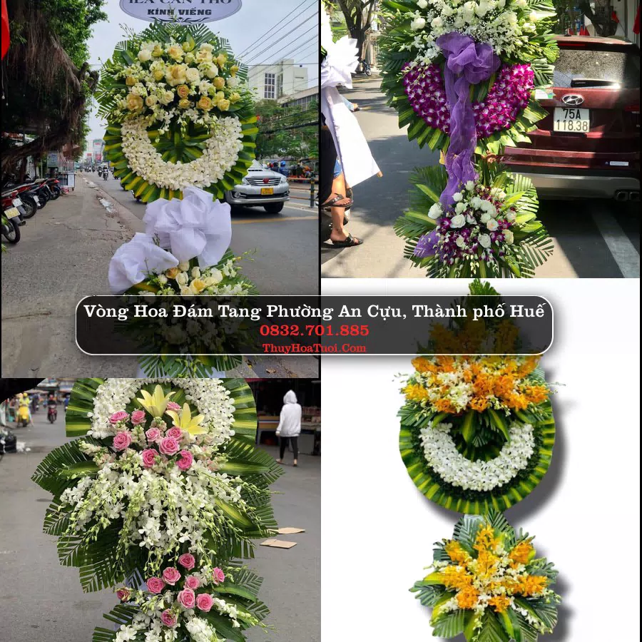 Vòng hoa chia buồn Phường An Cựu - ThuyHoaTuoi.Com