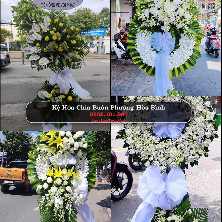 Vòng hoa chia buồn Phường Hòa Bình - ThuyHoaTuoi.Com