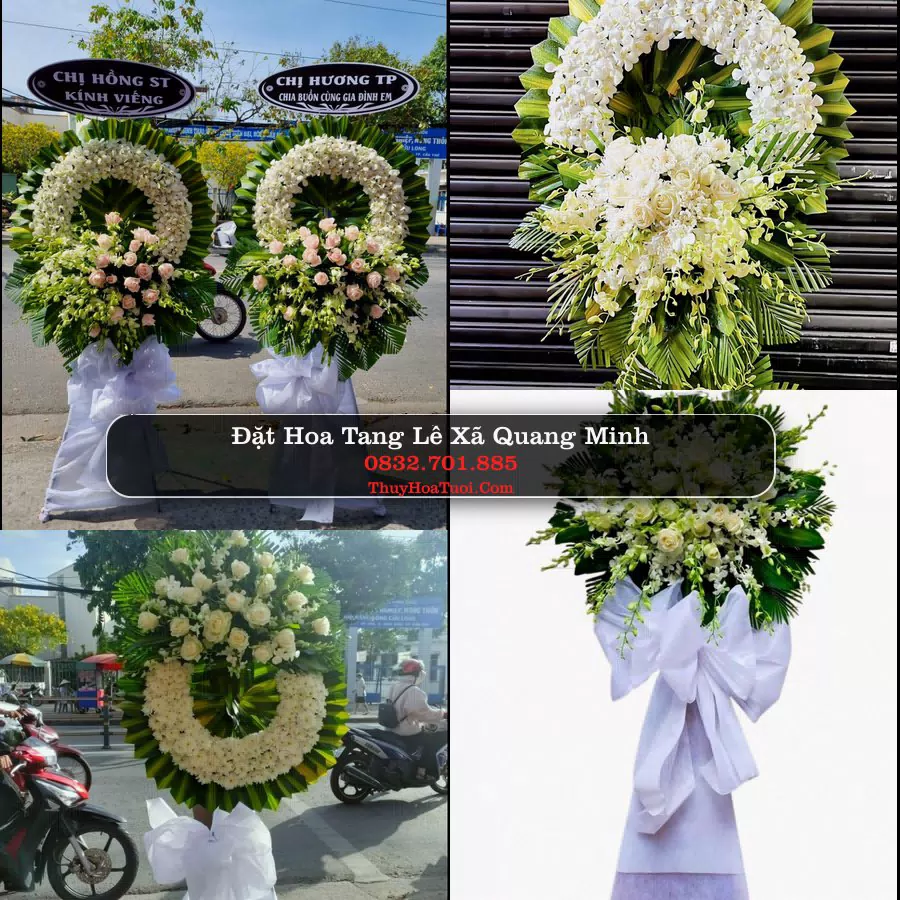 Vòng hoa chia buồn Xã Quang Minh - ThuyHoaTuoi.Com