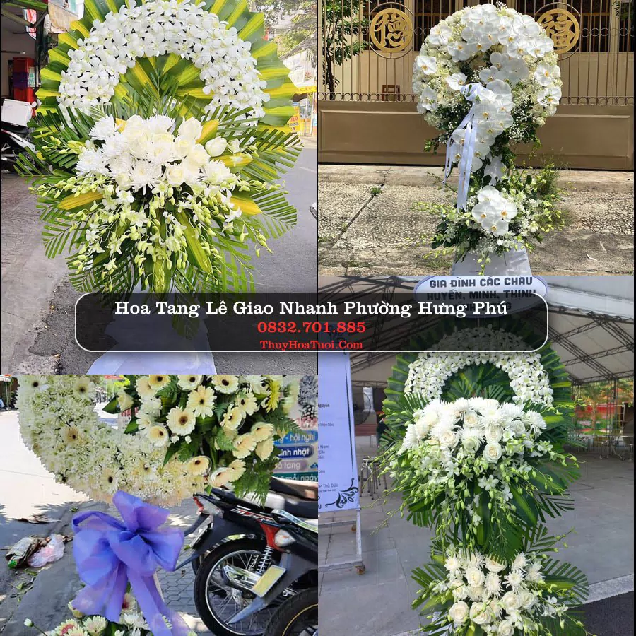 Vòng hoa chia buồn Phường Hưng Phú - ThuyHoaTuoi.Com