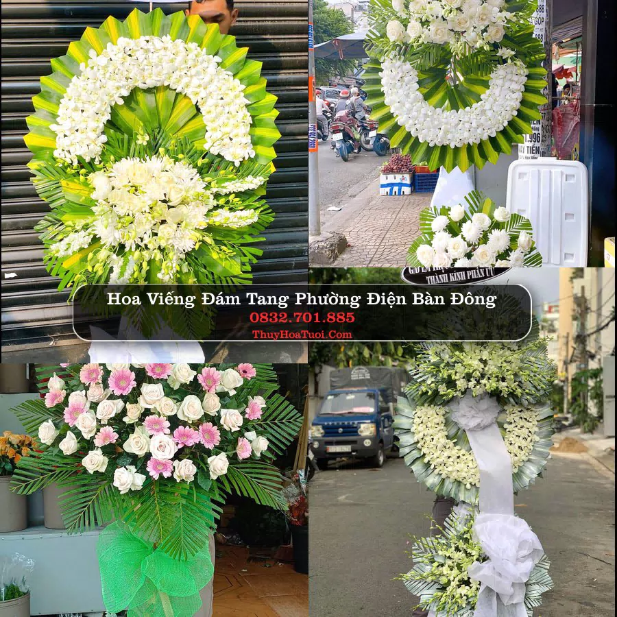 Vòng hoa chia buồn Phường Điện Bàn Đông - ThuyHoaTuoi.Com