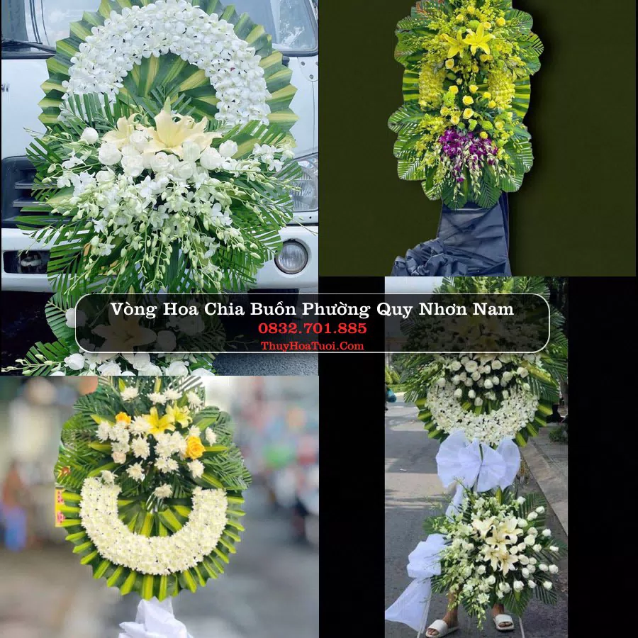 Vòng hoa chia buồn Phường Quy Nhơn Nam - ThuyHoaTuoi.Com