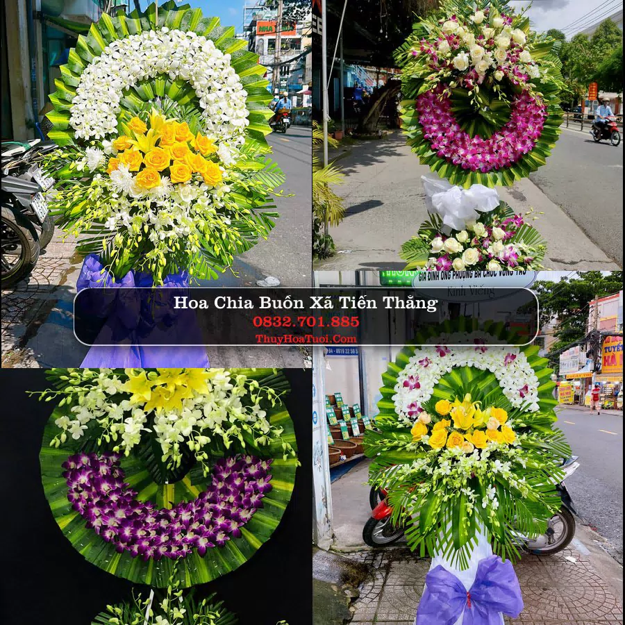 Vòng hoa chia buồn Xã Tiến Thắng - ThuyHoaTuoi.Com