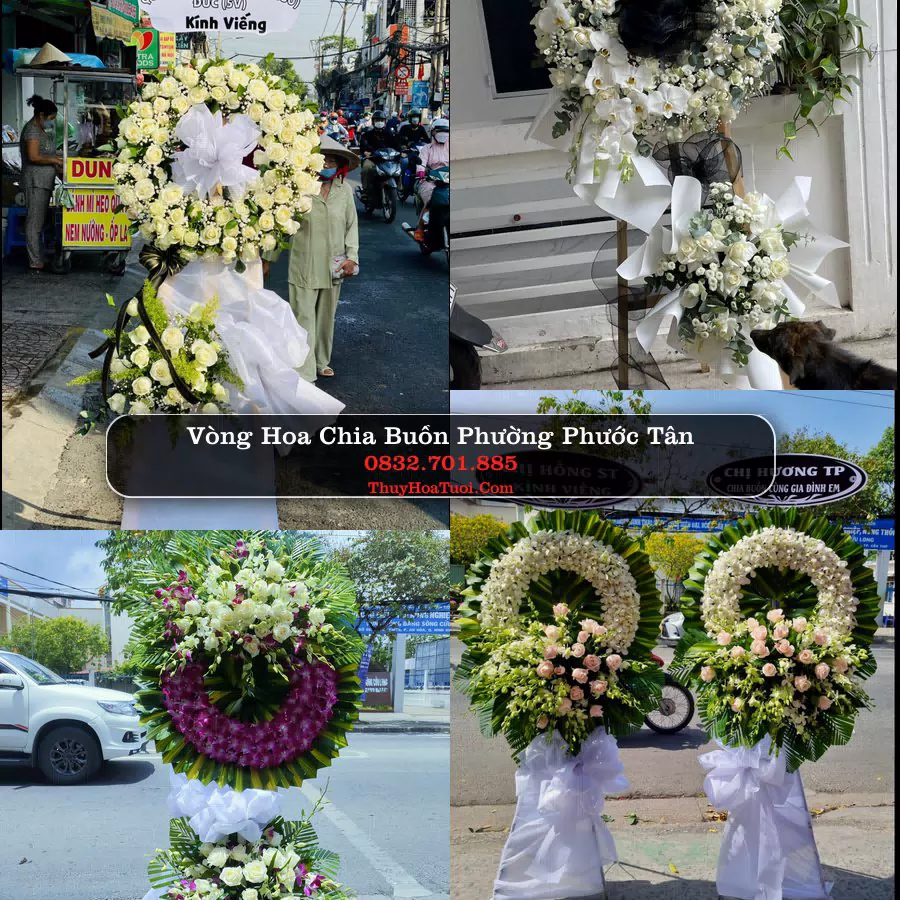 Vòng hoa chia buồn Phường Phước Tân - ThuyHoaTuoi.Com