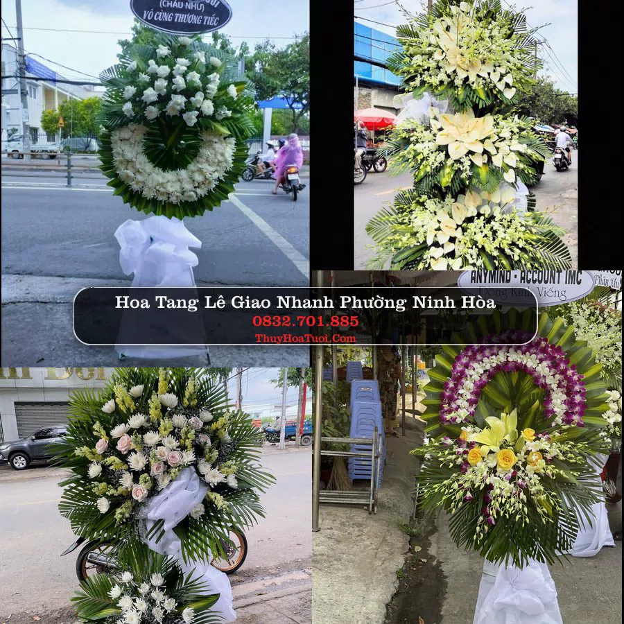 Vòng hoa chia buồn Phường Ninh Hòa - ThuyHoaTuoi.Com