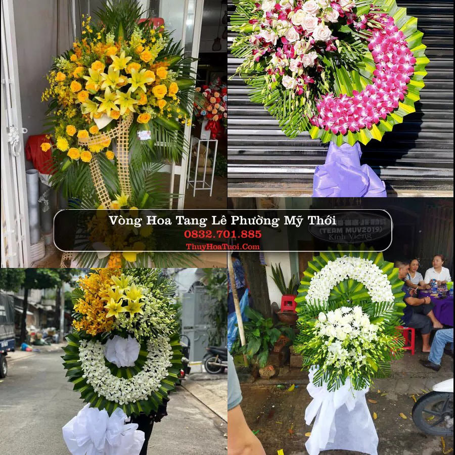 Vòng hoa chia buồn Phường Mỹ Thới - ThuyHoaTuoi.Com