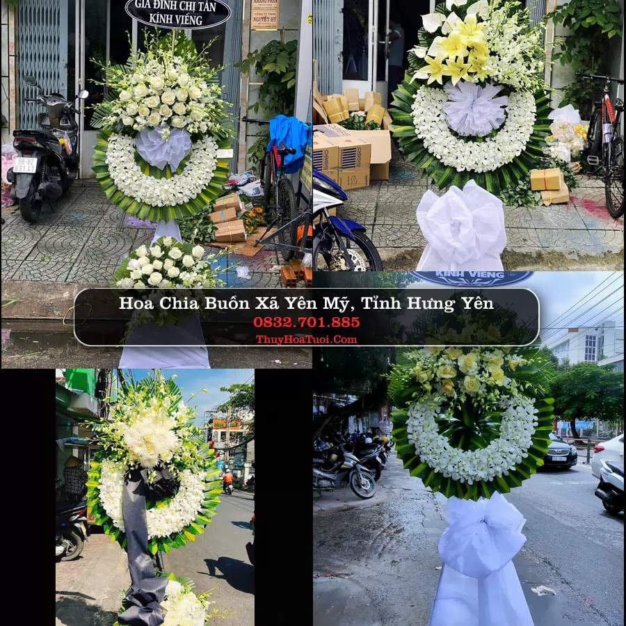 Vòng hoa chia buồn Xã Yên Mỹ - ThuyHoaTuoi.Com