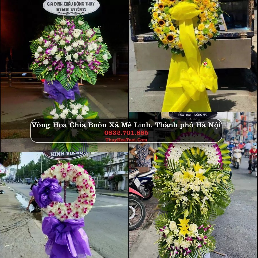 Vòng hoa chia buồn Xã Mê Linh - ThuyHoaTuoi.Com
