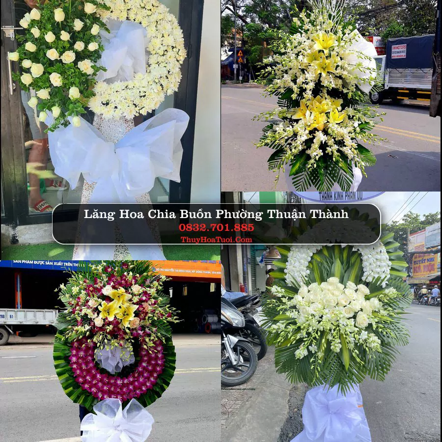 Vòng hoa chia buồn Phường Thuận Thành - ThuyHoaTuoi.Com