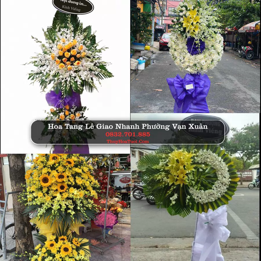Kệ hoa tang lễ giao tại Phường Vạn Xuân, Thái Nguyên