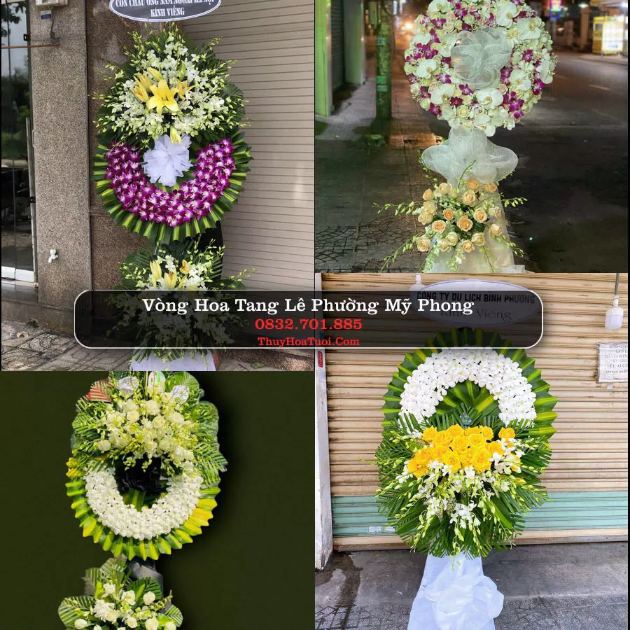 Vòng hoa chia buồn Phường Mỹ Phong - ThuyHoaTuoi.Com