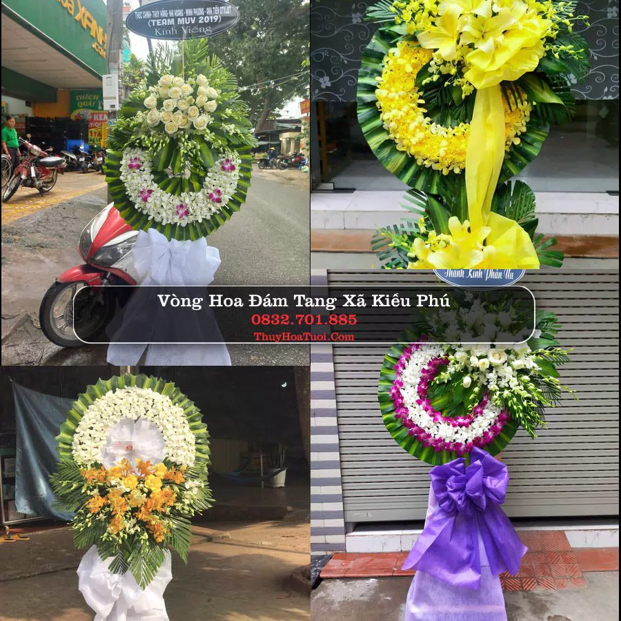 Vòng hoa chia buồn Xã Kiều Phú - ThuyHoaTuoi.Com